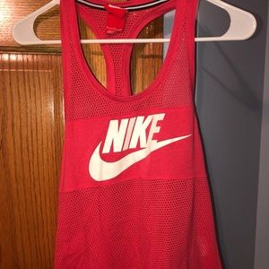 NIKE MESH CORAL TANK- size small